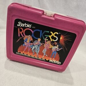 Vintage 1987 Barbie and the Rockers Pink Thermos Lunchbox